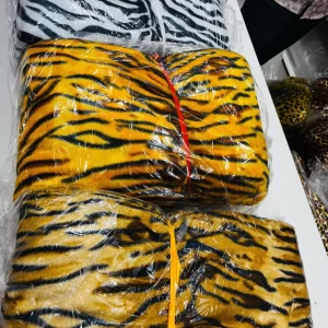 Soft Faux Fur Animal Print Fabric - Plush Tiger & Zebra Print - Ideal for Costumes, Crafts & Decor
