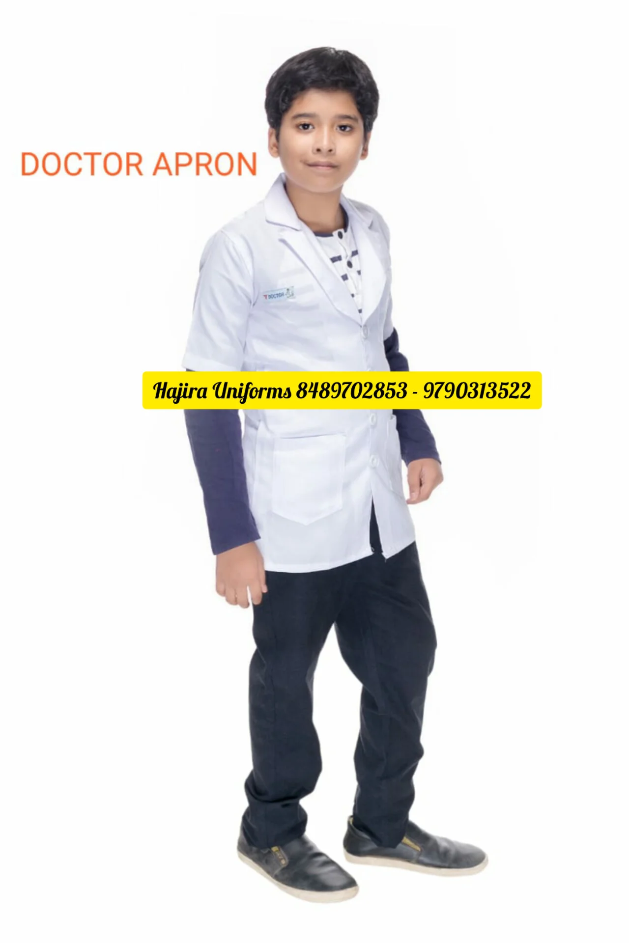 Kids' Doctor Lab Coat/Apron - White Fancy Dress Costume for School & Role Play