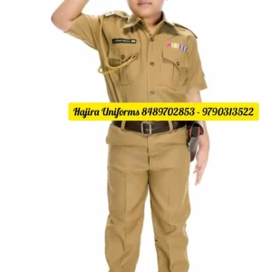 Kids' IPS Police Officer Uniform Fancy Dress Costume - Full Set with Cap & Belt