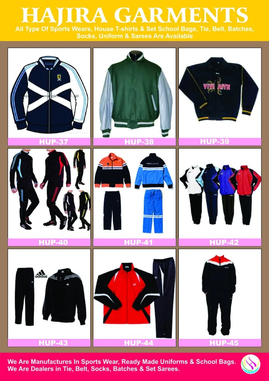 Custom School & Team Sports Uniforms, Tracksuits, and Athletic Jackets (HUP Series)