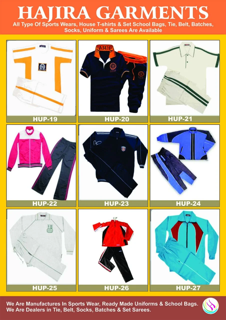 Custom Sports Uniforms and Tracksuit Sets (HUP Series) - T-Shirts, Jackets, and Training Wear